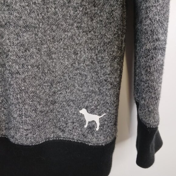 Victoria’s Secret PINK Charcoal Varsity V Neck Pullover Sweater Size S - Picture 6 of 10